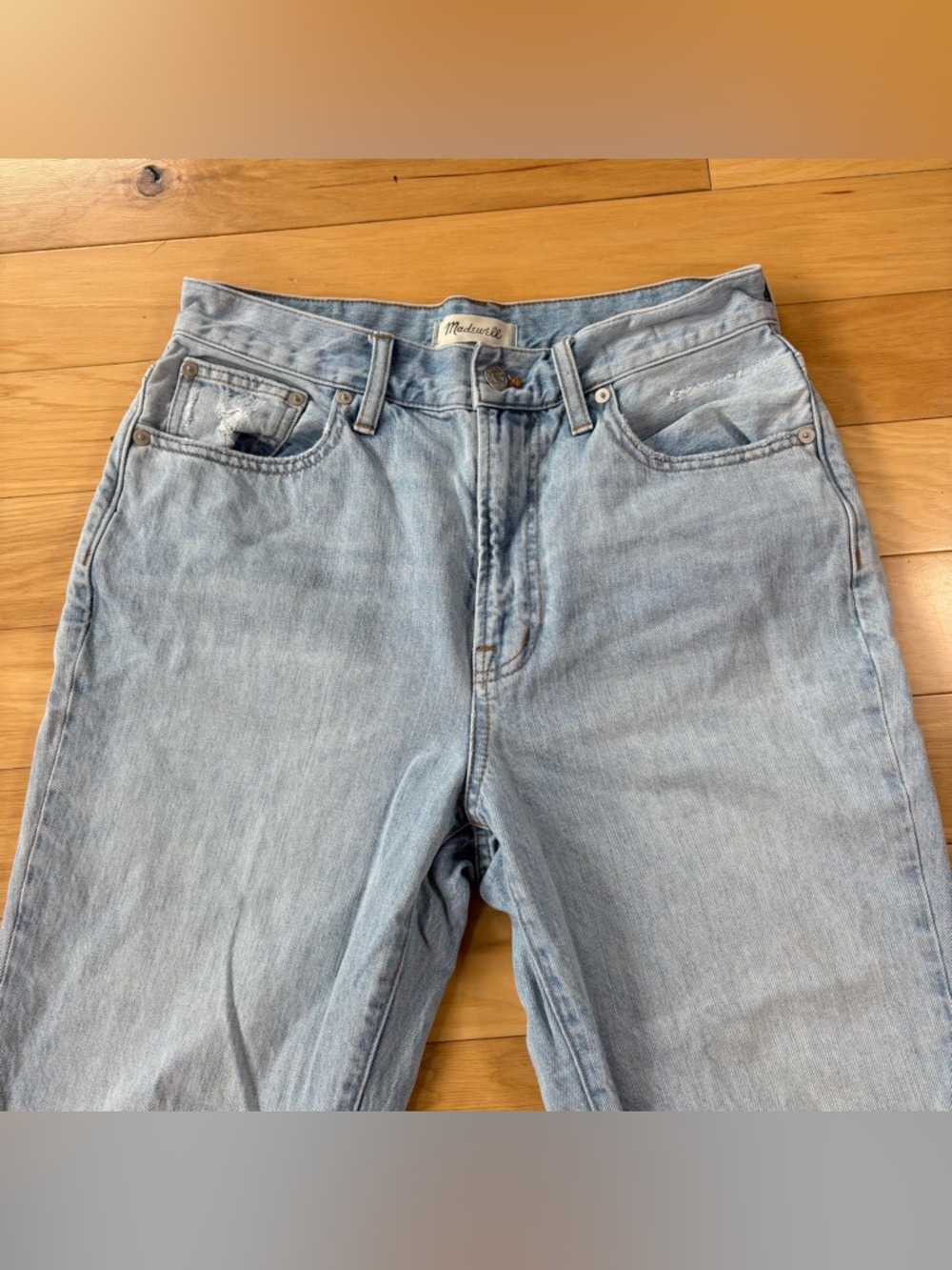 Madewell Perfect Vintage Jeans Womens Sz 28 Light Wash Tapered High Rise Denim - Picture 6 of 10